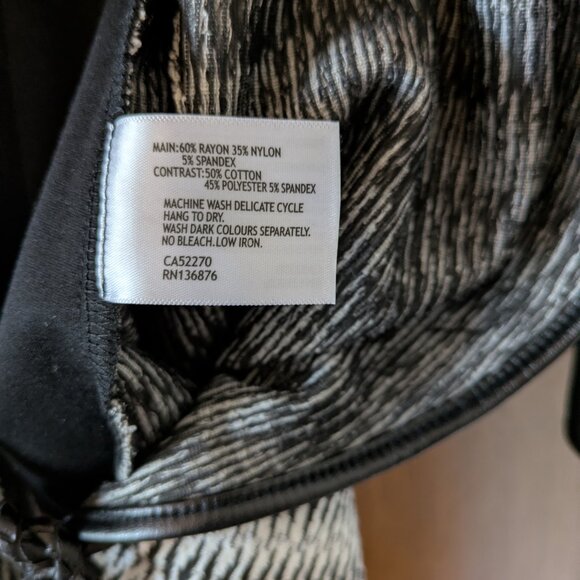 BYLYSE - Black & White - Leather-Belted Jacket - Picture 6 of 8